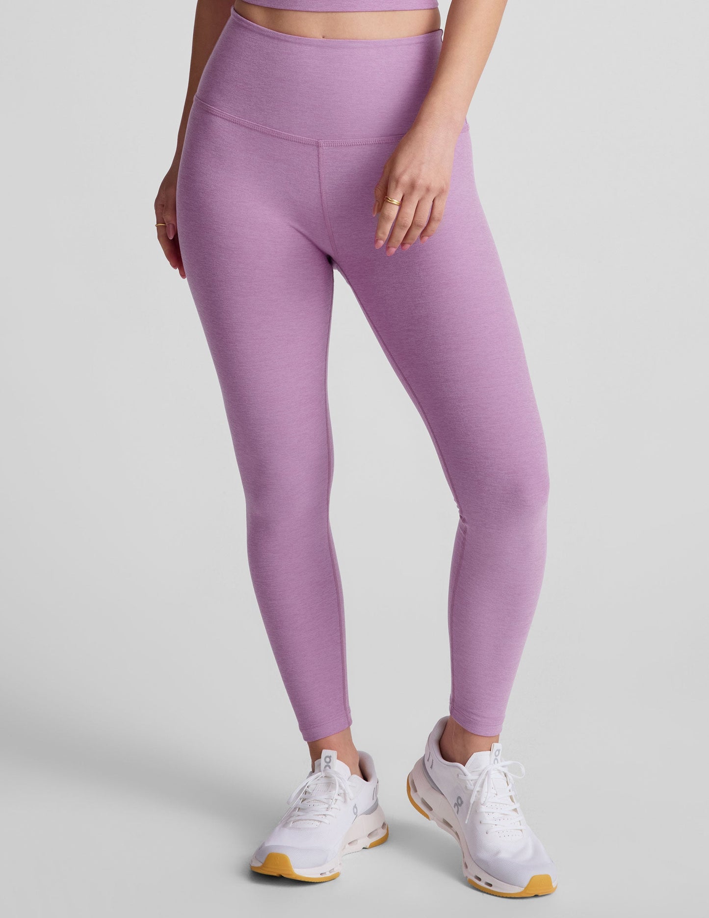 Buttery Soft Spacedye High-Waisted Midi Leggings for Yoga & Everyday Comfort