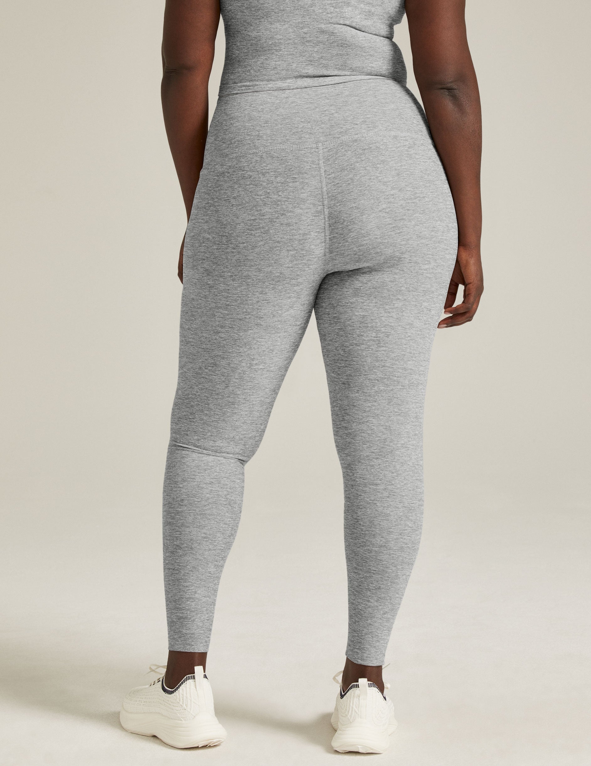 Ultra-Soft Spacedye High Waisted Midi Leggings for Yoga & Daily Comfort