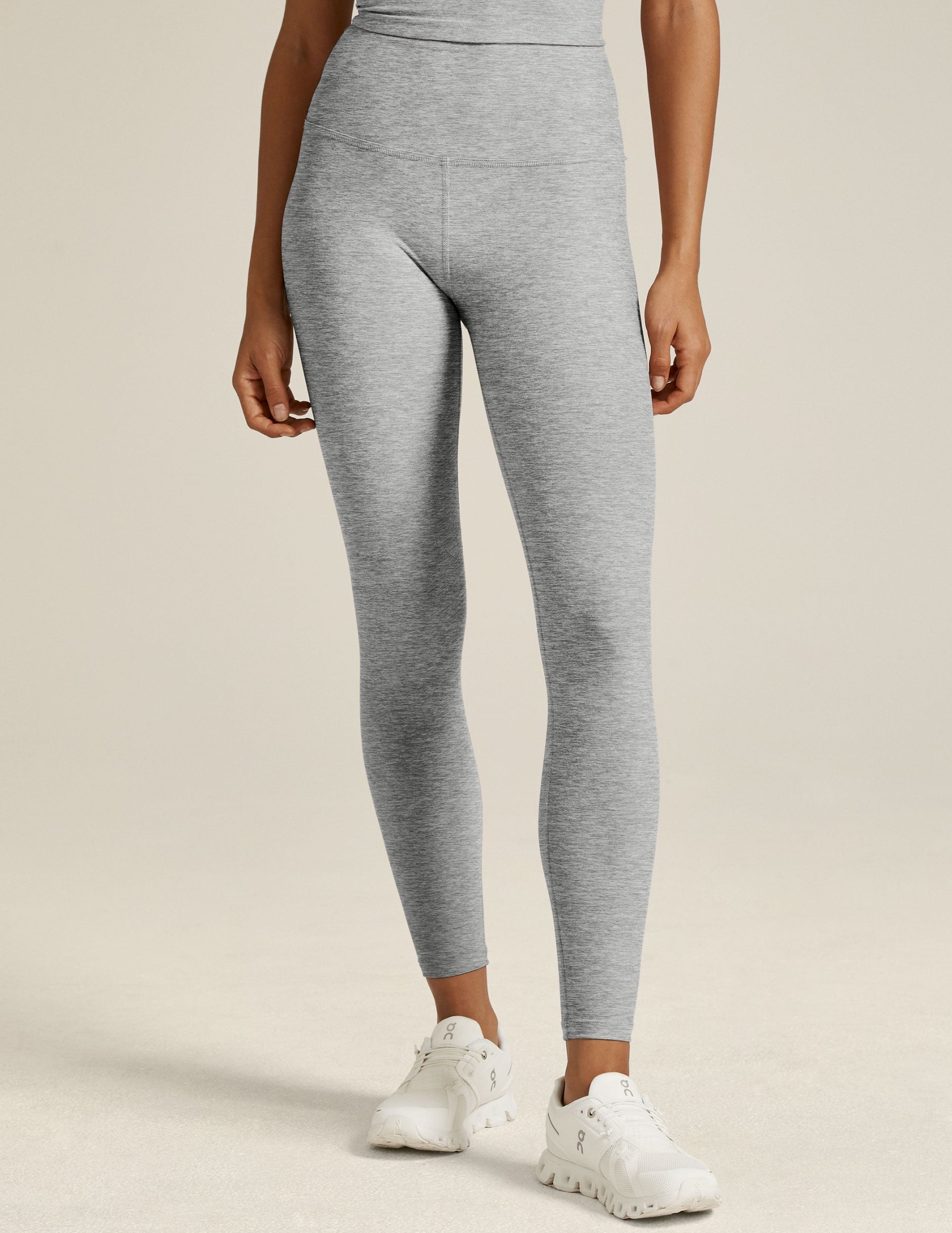 Ultra-Soft Spacedye High Waisted Midi Leggings for Yoga & Daily Comfort