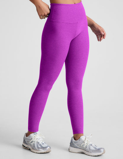 Beyond Yoga Spacedye Midi High-Waisted Leggings: Ultra-Soft, Supportive, Vivid Plum