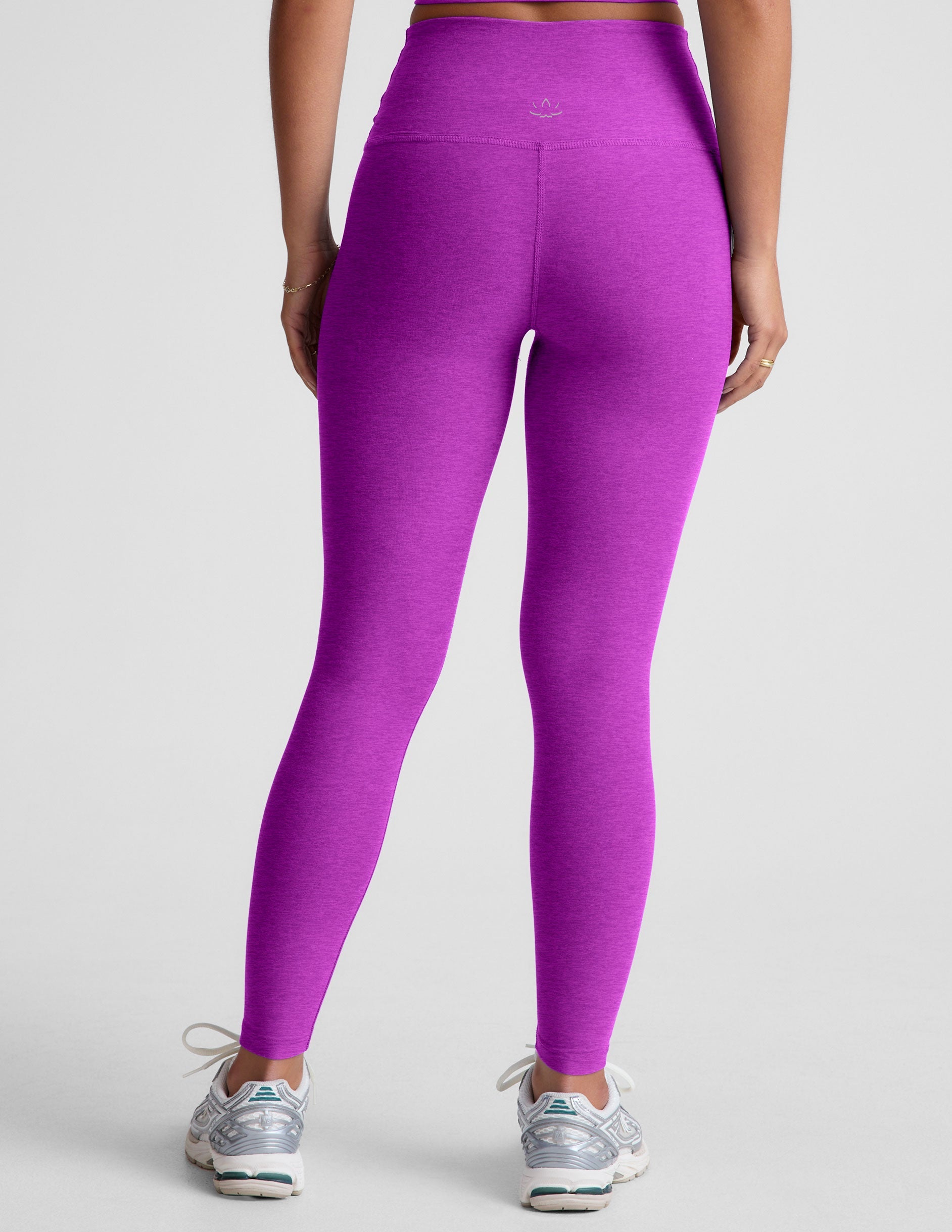 Beyond Yoga Spacedye Midi High-Waisted Leggings: Ultra-Soft, Supportive, Vivid Plum