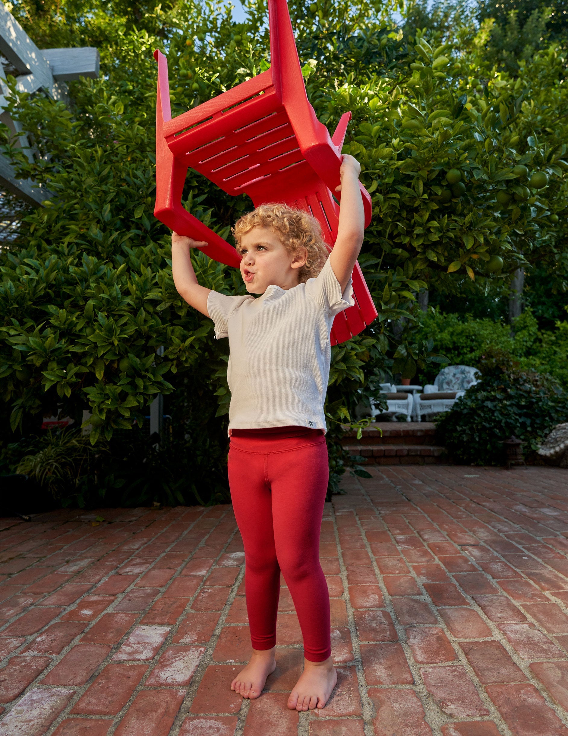 Ultra Soft Spacedye Toddler Leggings: Flexible Ruby Red Heather Playtime Comfort