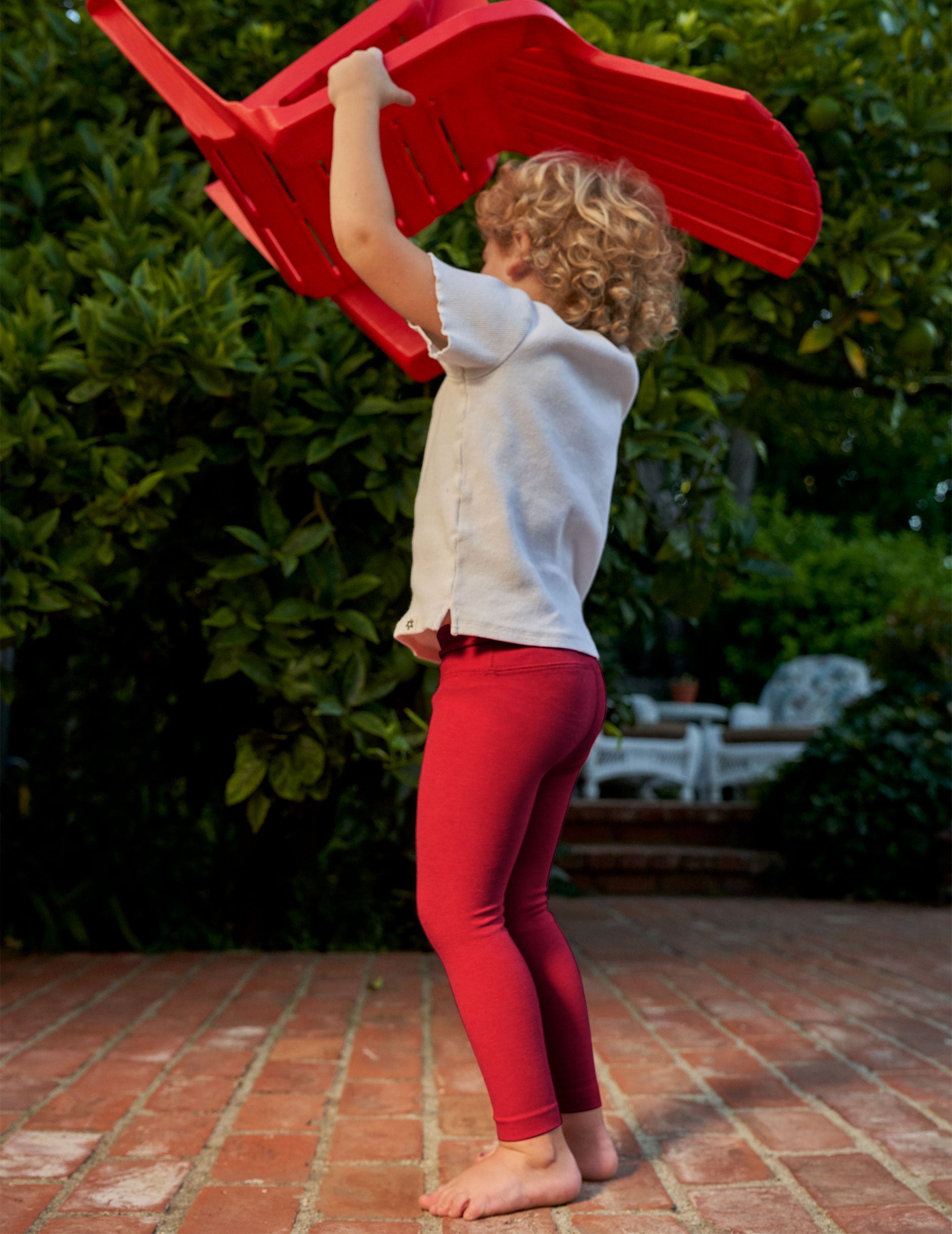 Ultra Soft Spacedye Toddler Leggings: Flexible Ruby Red Heather Playtime Comfort