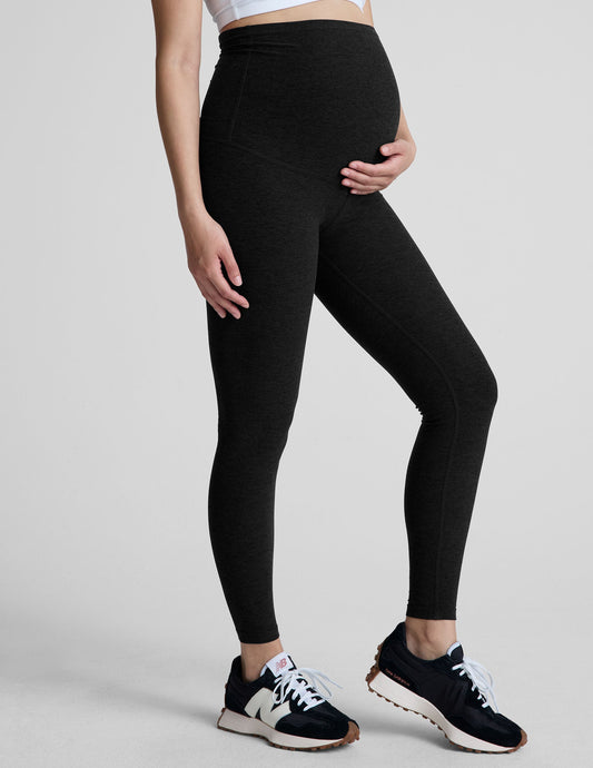 Spacedye Ultra-Soft Maternity Midi Leggings: Cozy Support for Your Bump