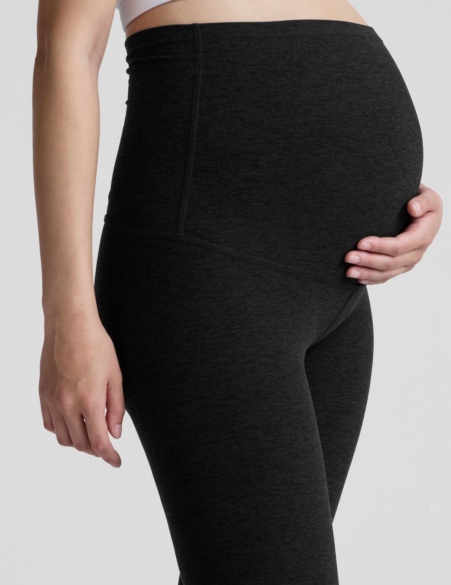 Spacedye Ultra-Soft Maternity Midi Leggings: Cozy Support for Your Bump