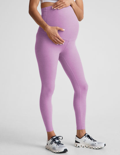 Soft Spacedye Maternity Midi Leggings - Supportive High Waist Pregnancy Comfort