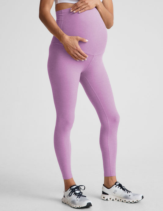 Soft Spacedye Maternity Midi Leggings - Supportive High Waist Pregnancy Comfort
