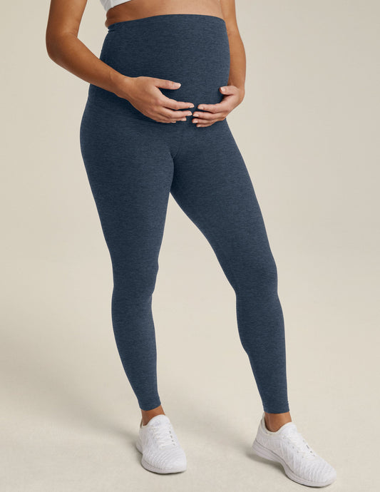 Soft Spacedye Maternity Leggings: High-Waisted, Supportive, Comfortable Midi Length