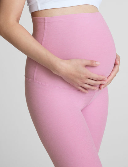 Ultra-Soft Spacedye Maternity Midi Leggings for Pregnancy Comfort and Support