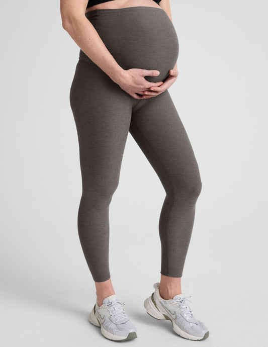 Ultra-Soft Spacedye Maternity Midi Leggings: Supportive High-Waist Comfort for Pregnancy