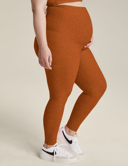 Spacedye Love the Bump Ultra-Soft Midi Maternity Leggings for Comfort