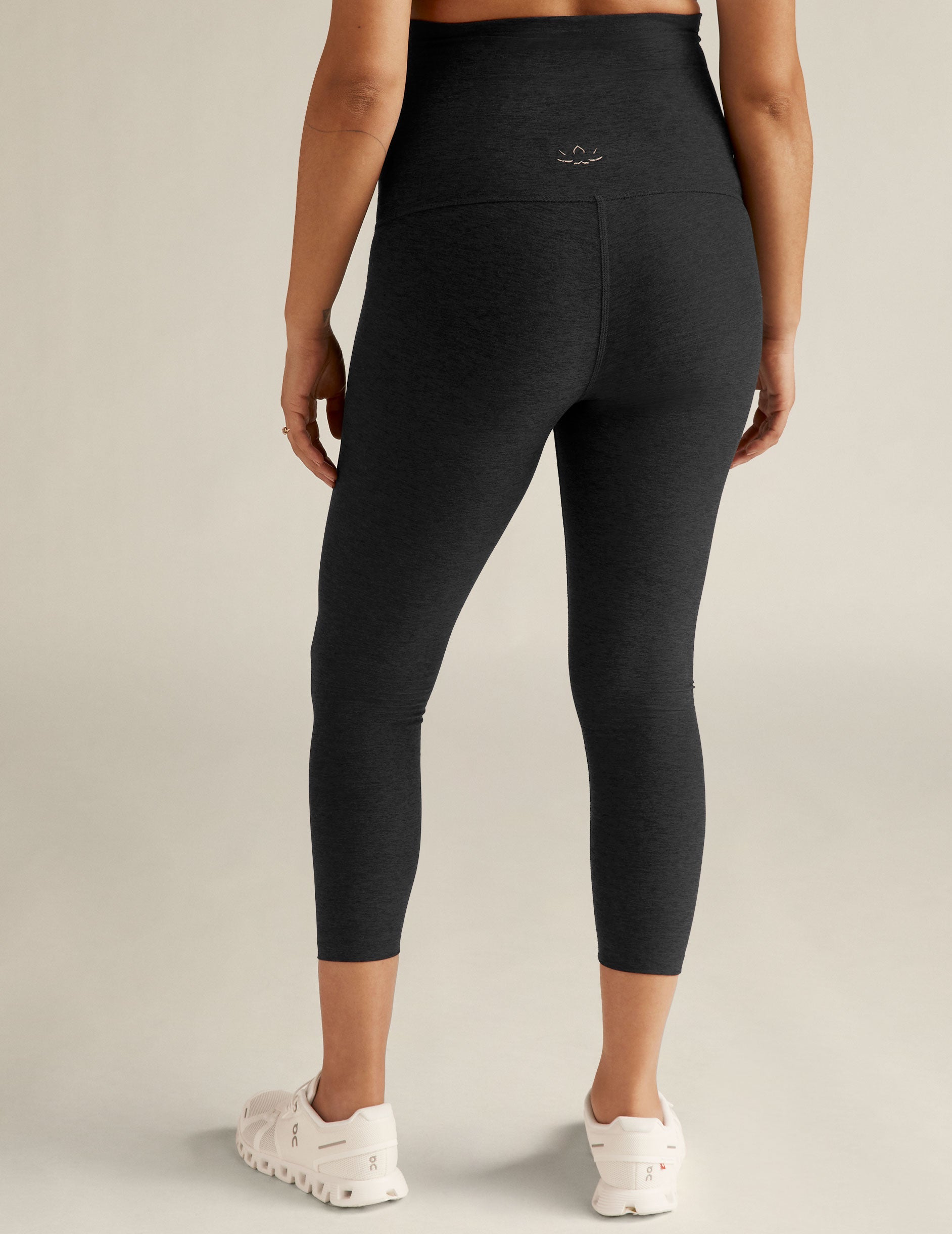 Soft Spacedye Maternity Capri Leggings with Over-the-Belly Support