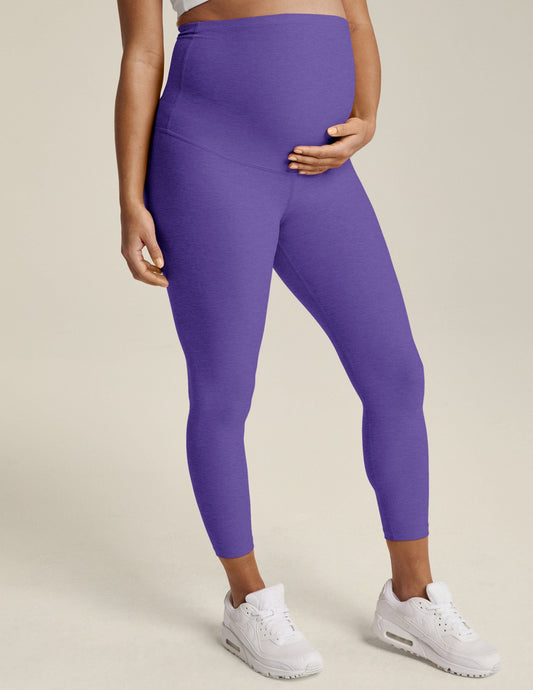 Ultra-Soft Spacedye Maternity Capri Leggings for Comfort and Support Daily