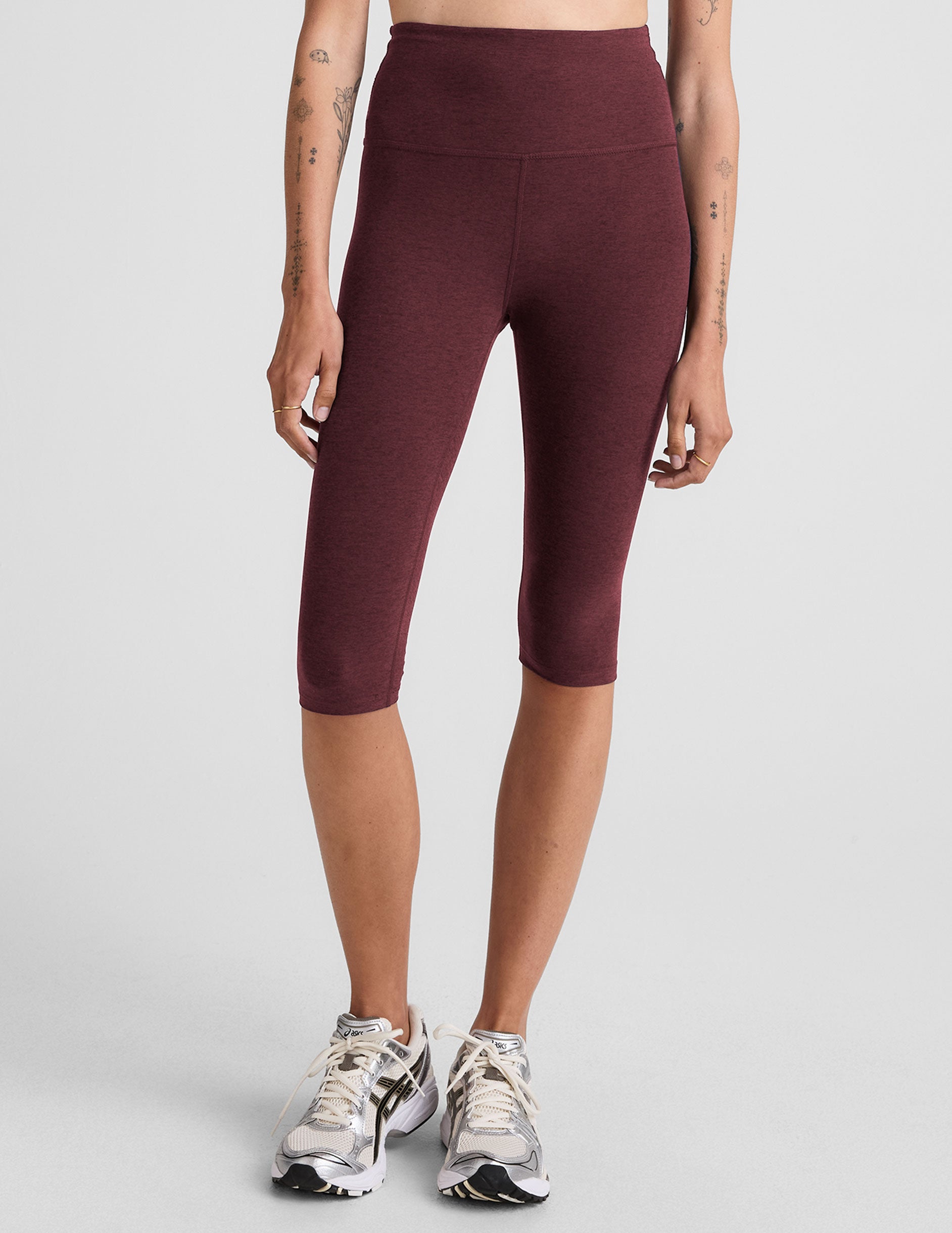 Ultra-Soft Spacedye High-Waisted Pedal Pusher Leggings for Yoga & Pilates