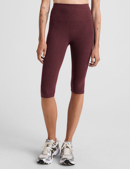 Ultra-Soft Spacedye High-Waisted Pedal Pusher Leggings for Yoga & Pilates