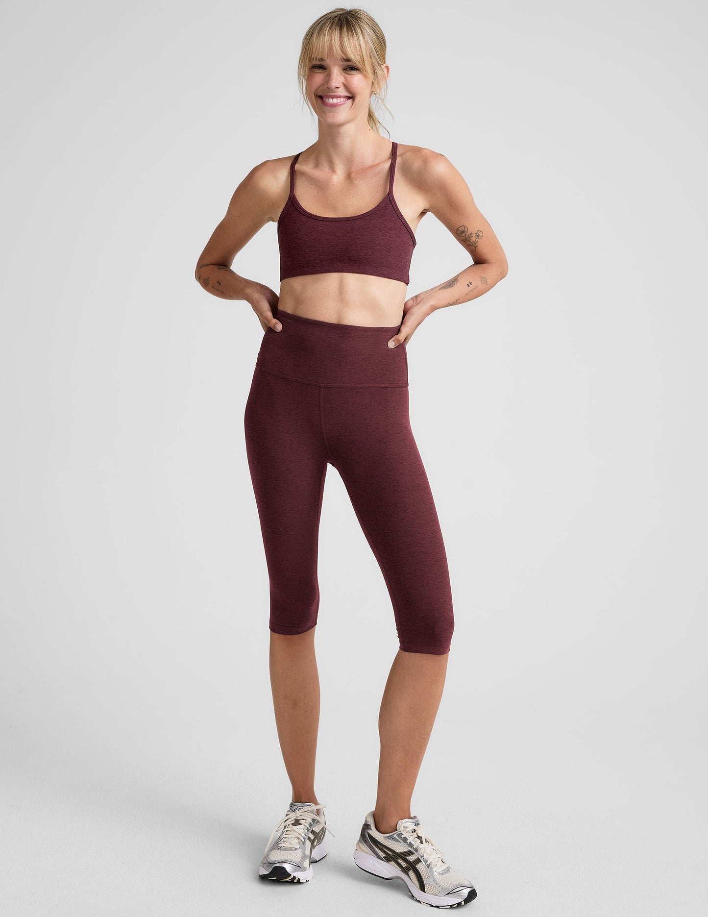Ultra-Soft Spacedye High-Waisted Pedal Pusher Leggings for Yoga & Pilates