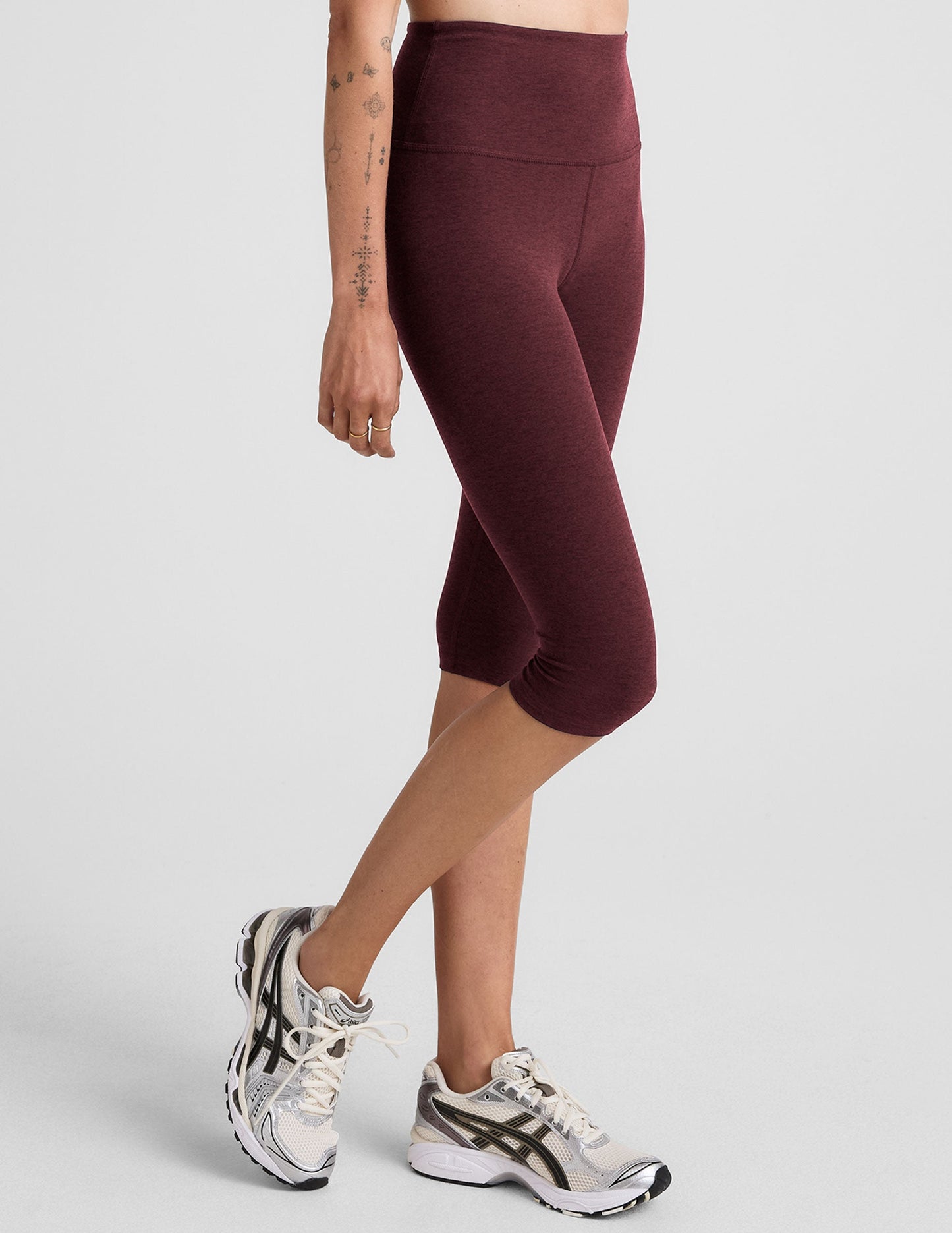 Ultra-Soft Spacedye High-Waisted Pedal Pusher Leggings for Yoga & Pilates