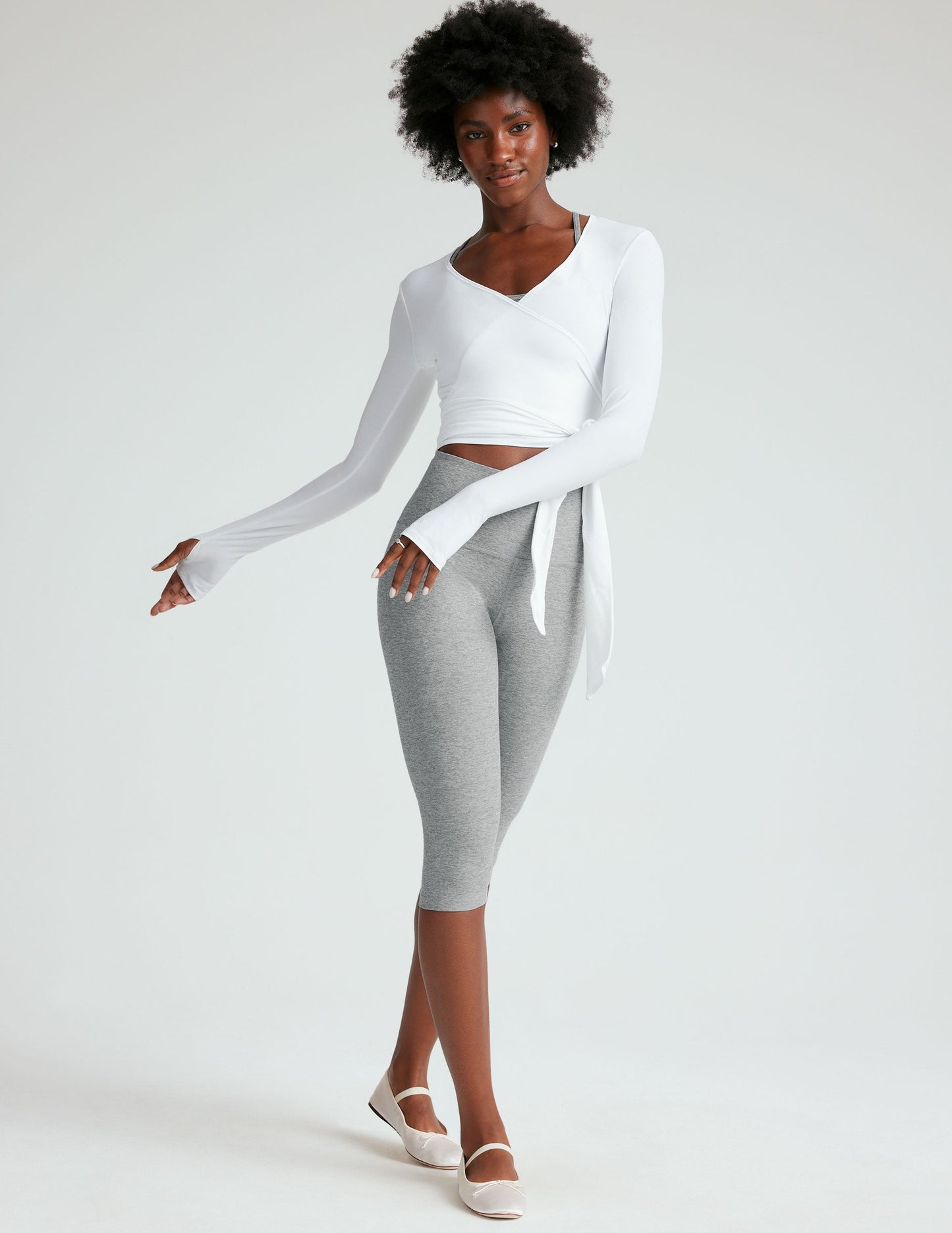 Ultra-Soft Spacedye High-Waisted Pedal Pusher Leggings for Yoga & Pilates