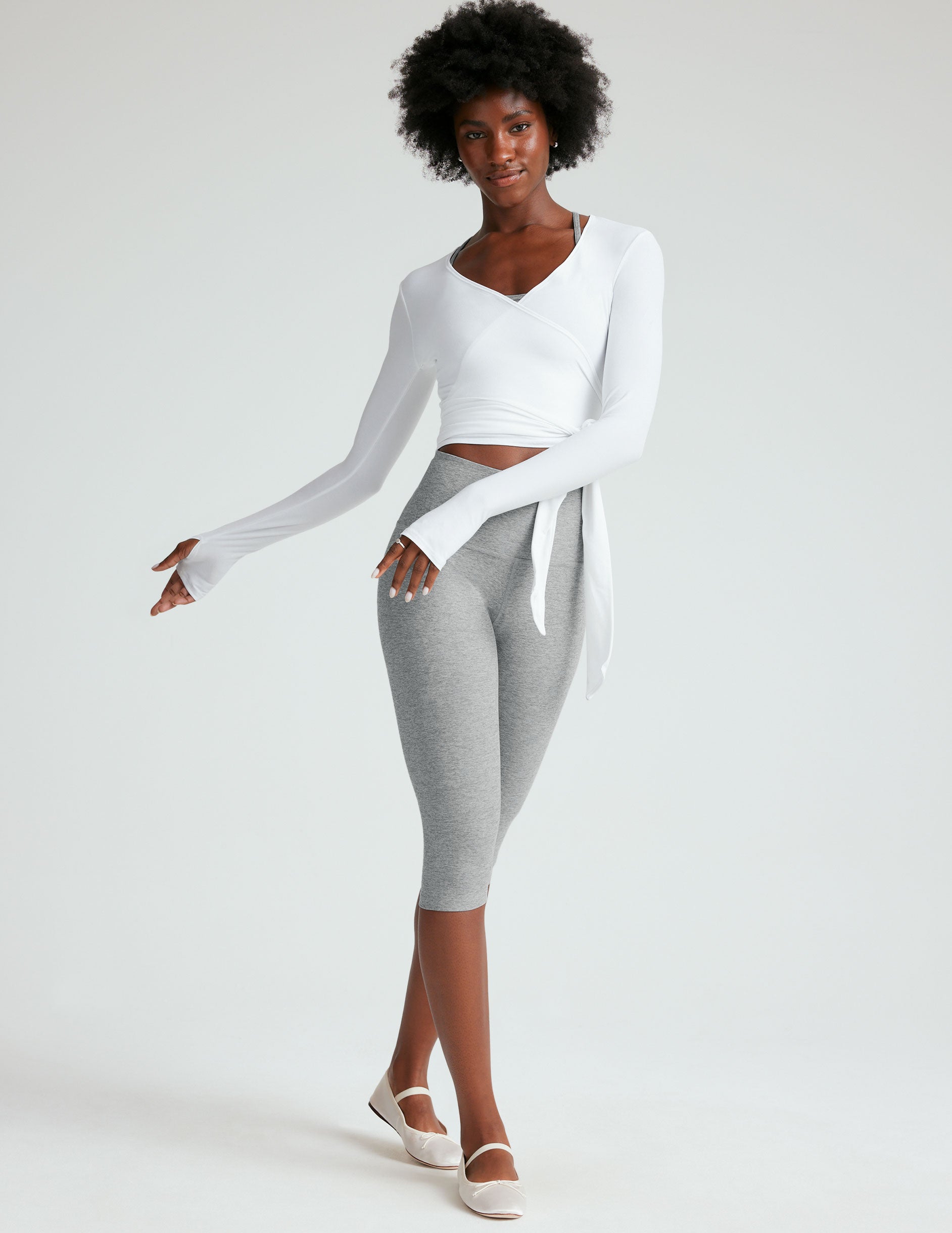 Ultra-Soft Spacedye High-Waisted Pedal Pusher Leggings for Yoga & Pilates