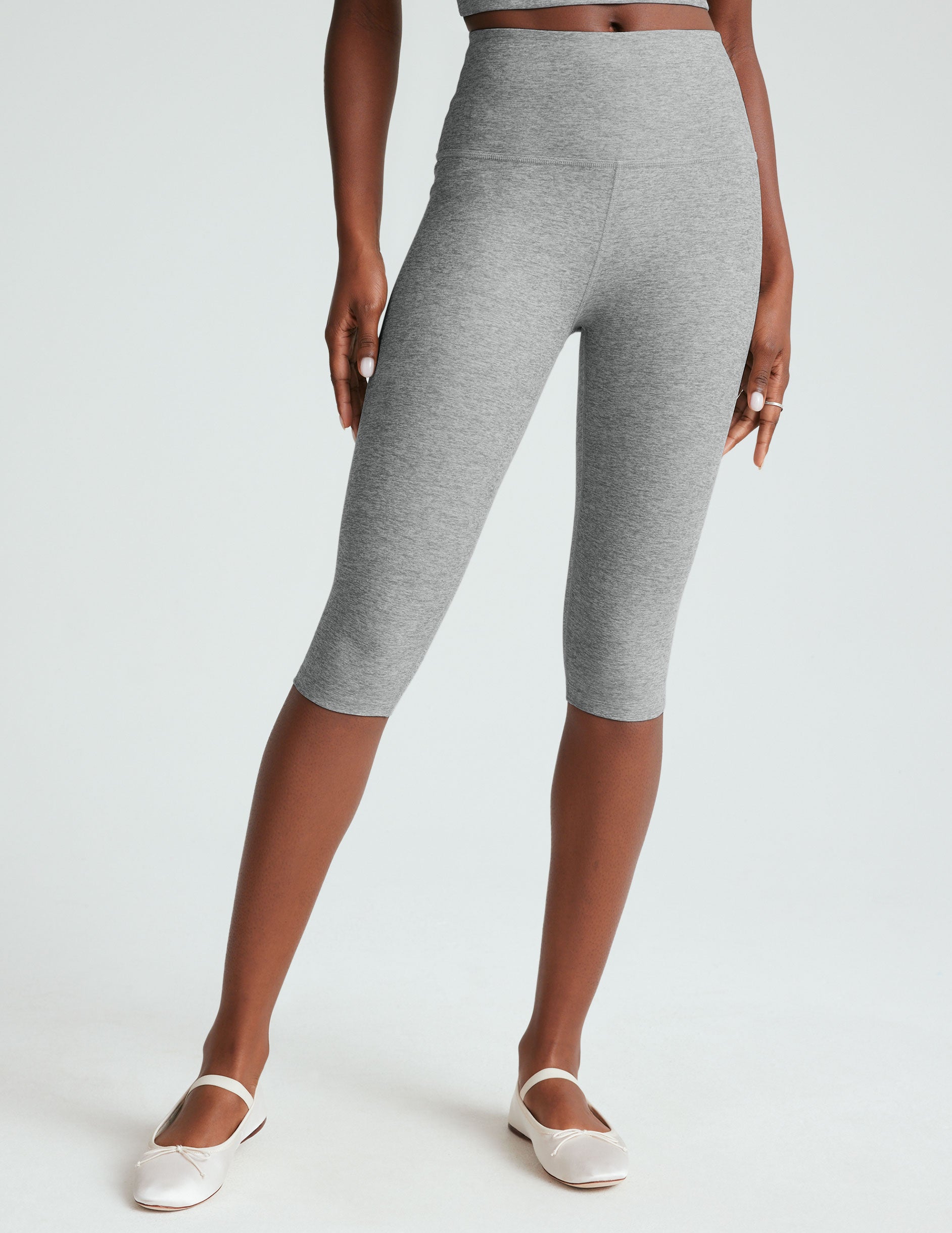Ultra-Soft Spacedye High-Waisted Pedal Pusher Leggings for Yoga & Pilates