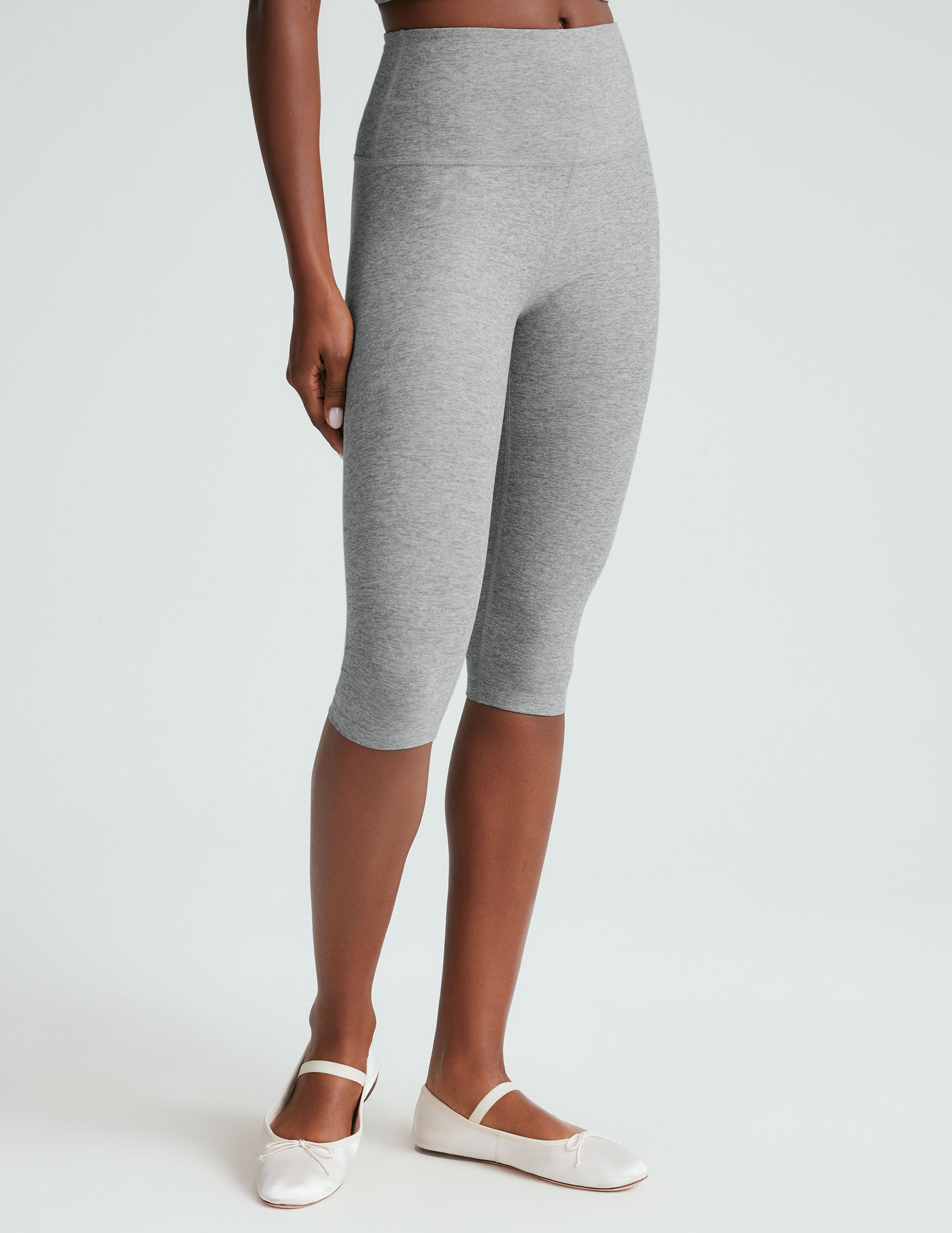 Ultra-Soft Spacedye High-Waisted Pedal Pusher Leggings for Yoga & Pilates