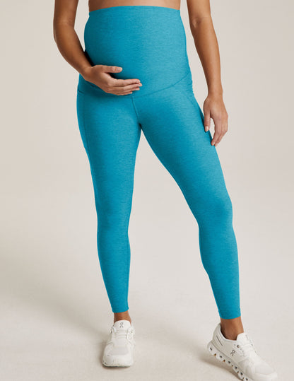 Spacedye Maternity Midi Leggings with Pockets: Ultimate Bump Support and Comfort