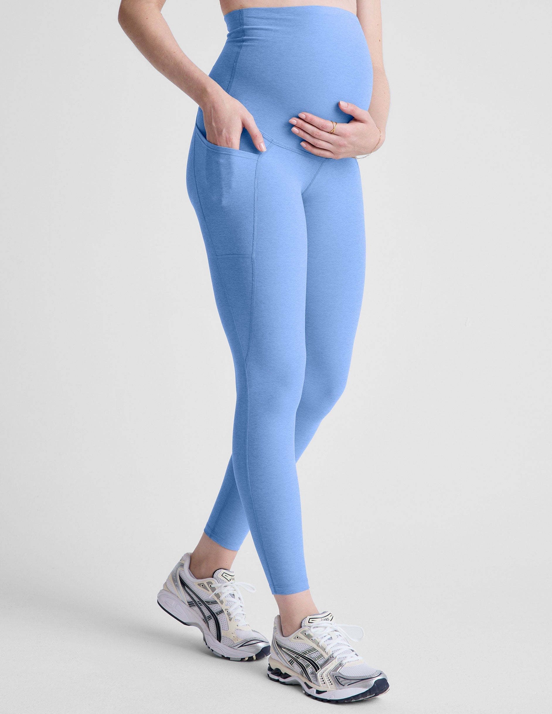 Spacedye Maternity Pocket Midi Leggings: Ultimate Comfort & Support for Moms