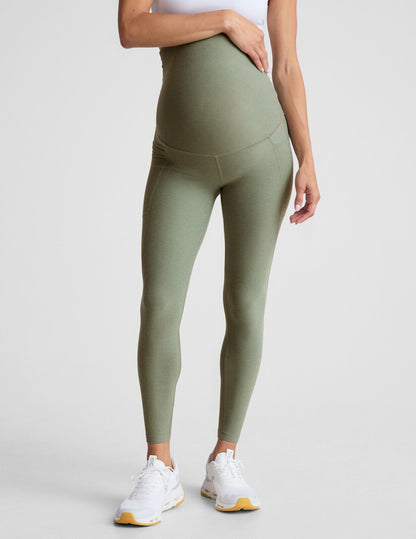 Ultra-Soft Spacedye Maternity Pocket Midi Leggings: Comfort for Pregnancy & Beyond
