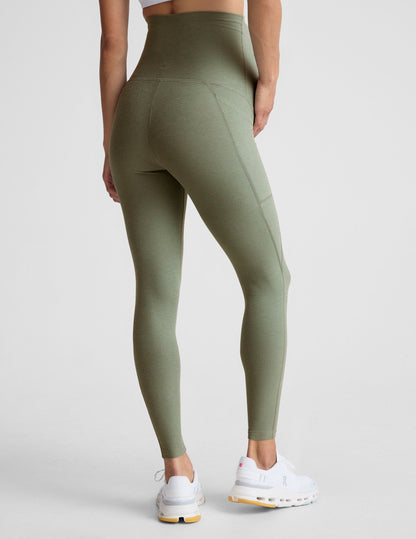 Ultra-Soft Spacedye Maternity Pocket Midi Leggings: Comfort for Pregnancy & Beyond