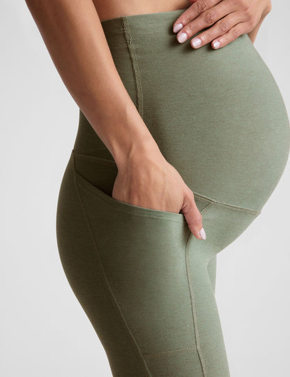 Ultra-Soft Spacedye Maternity Pocket Midi Leggings: Comfort for Pregnancy & Beyond