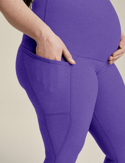 Spacedye Maternity Midi Leggings: Pockets, Ultra-Soft Comfort for Expecting Moms