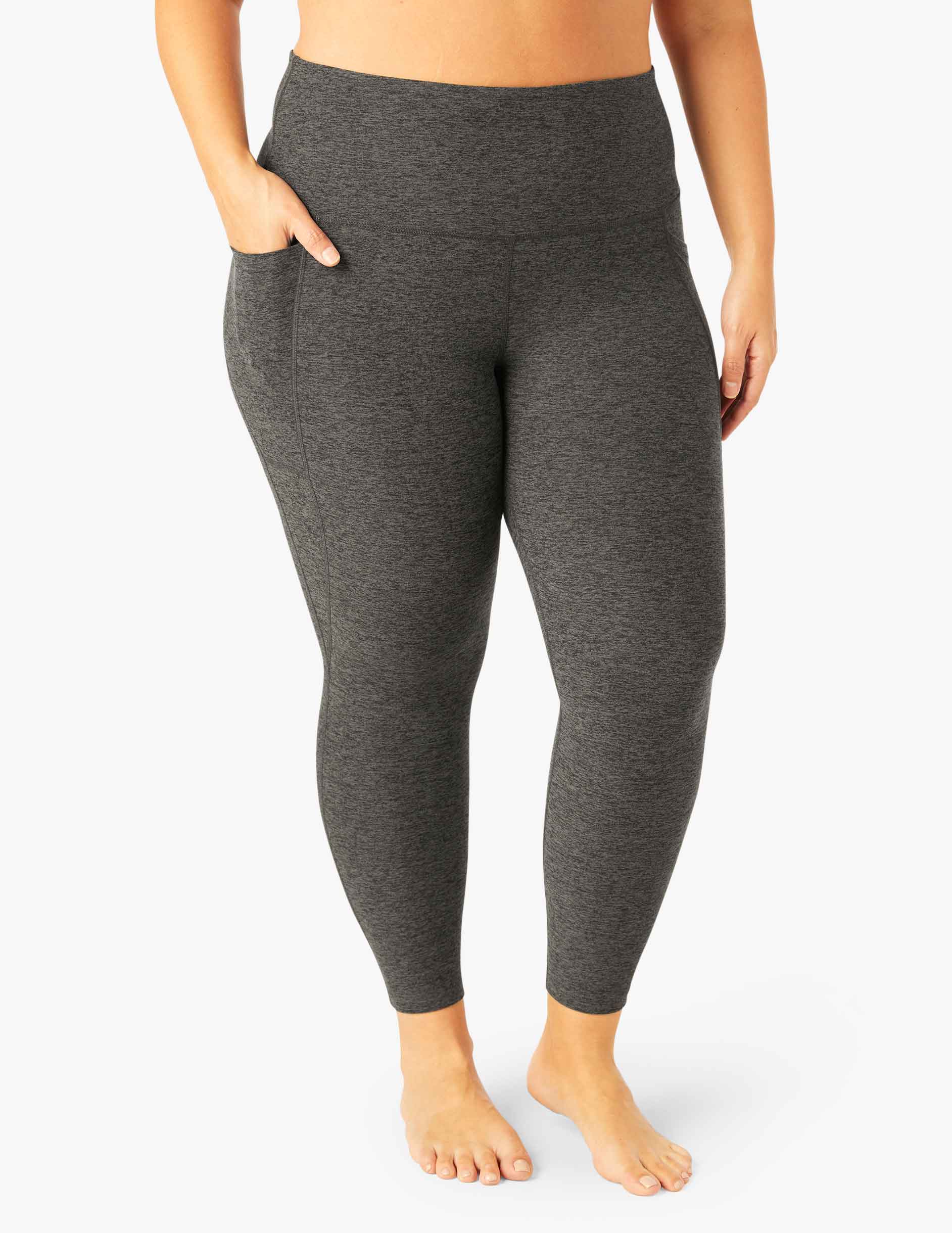 Premium Spacedye High-Waisted Midi Leggings: Comfortable, Flattering, and Pocketed