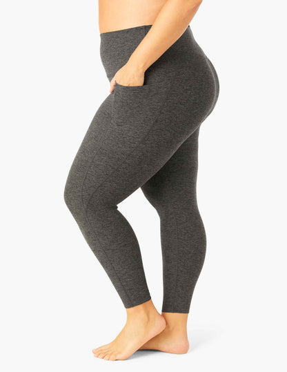 Premium Spacedye High-Waisted Midi Leggings: Comfortable, Flattering, and Pocketed