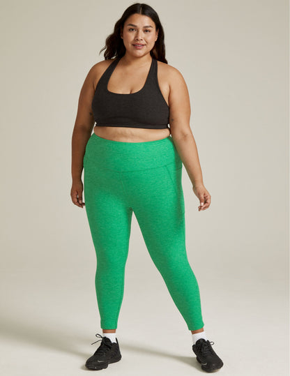 Spacedye High-Waisted Midi Leggings with Pockets: Cozy Comfort for Active Lifestyles