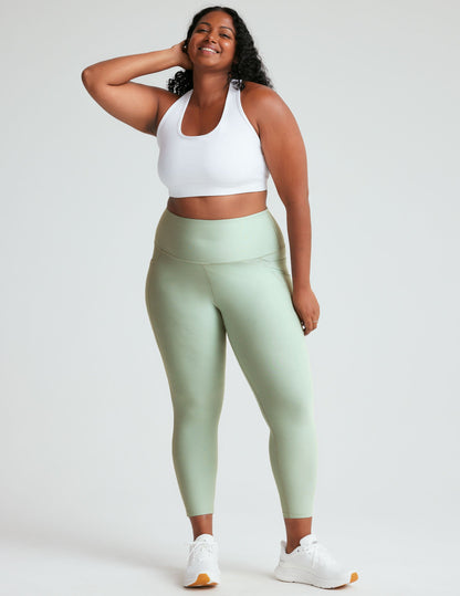 Buttery Soft Spacedye High Waisted Midi Leggings with Pockets for Women