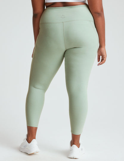 Buttery Soft Spacedye High Waisted Midi Leggings with Pockets for Women