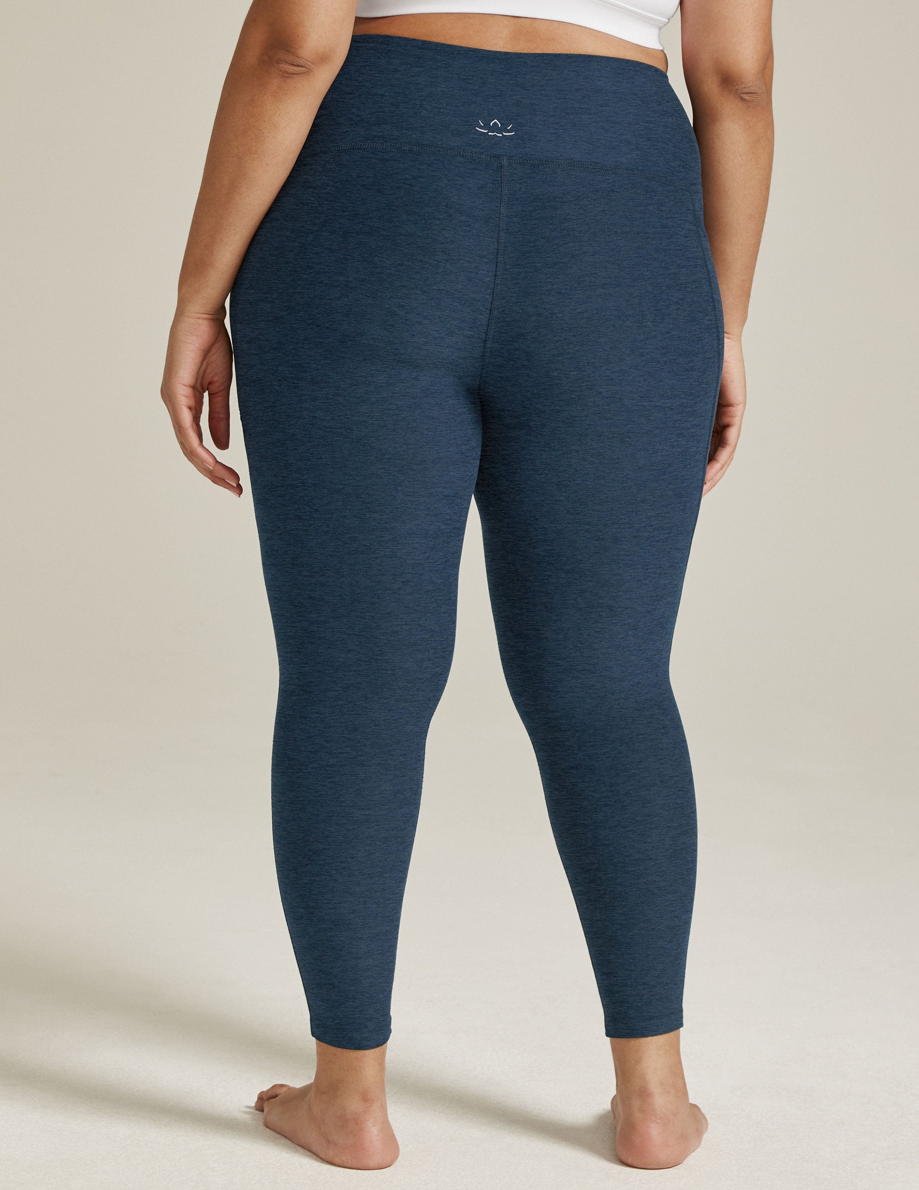 Buttery Soft Spacedye High-Waisted Midi Leggings with Convenient Side Pockets