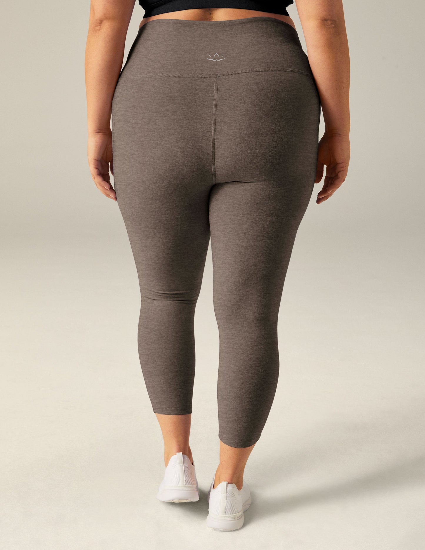 Beyond Yoga Spacedye High Waisted Midi Leggings with Pockets - Soft Umber Heather