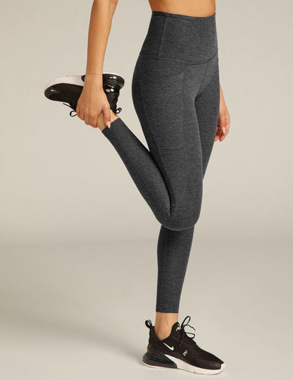 Premium Spacedye High-Waisted Midi Leggings: Comfortable, Flattering, and Pocketed