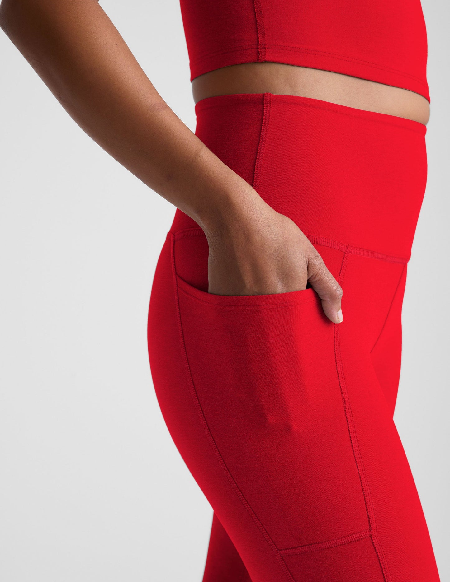 Ultra-Soft Spacedye High-Waisted Midi Leggings with Pockets for Active Lifestyles