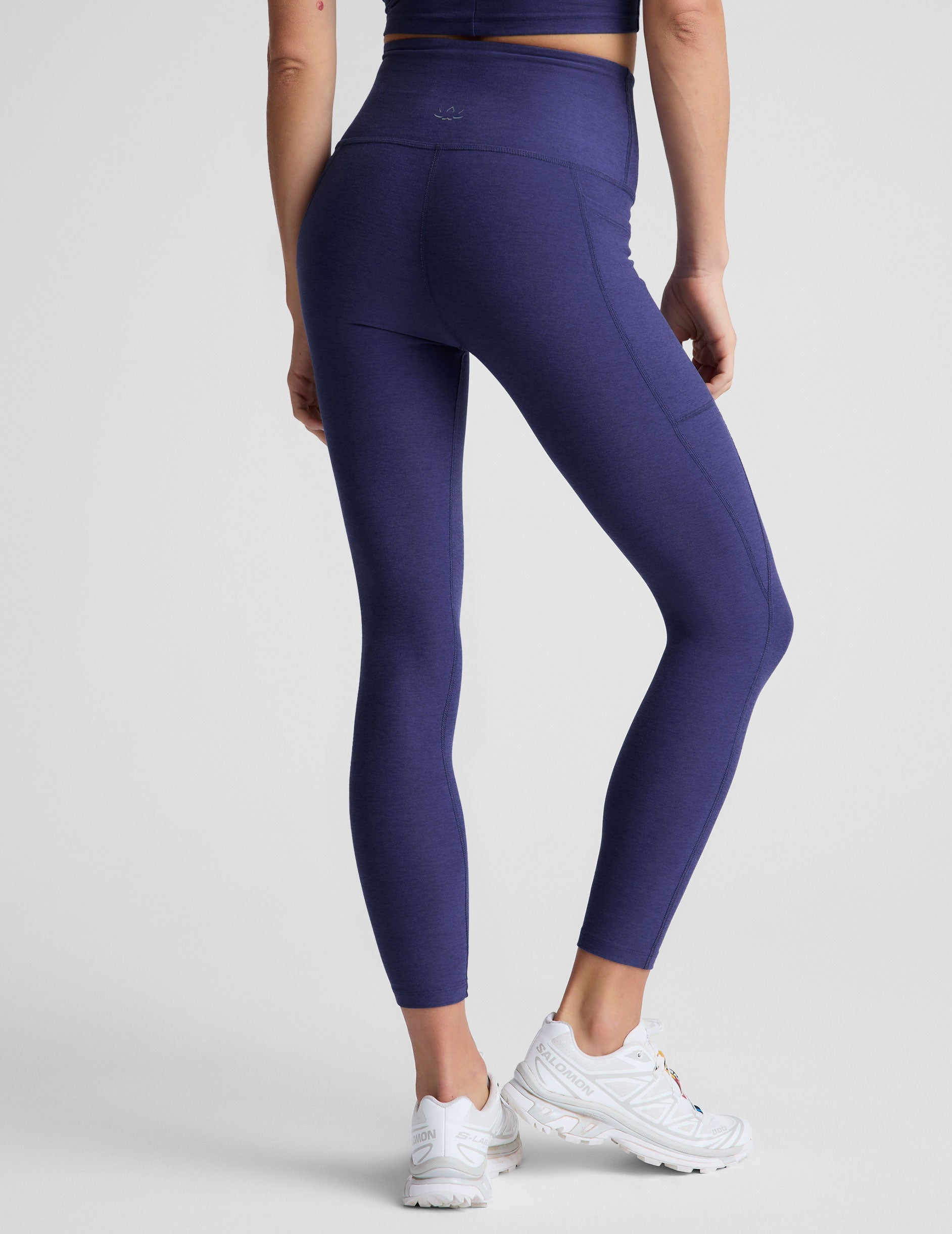 Women's Spacedye High-Waisted Midi Leggings with Pockets - Ultimate Comfort & Style