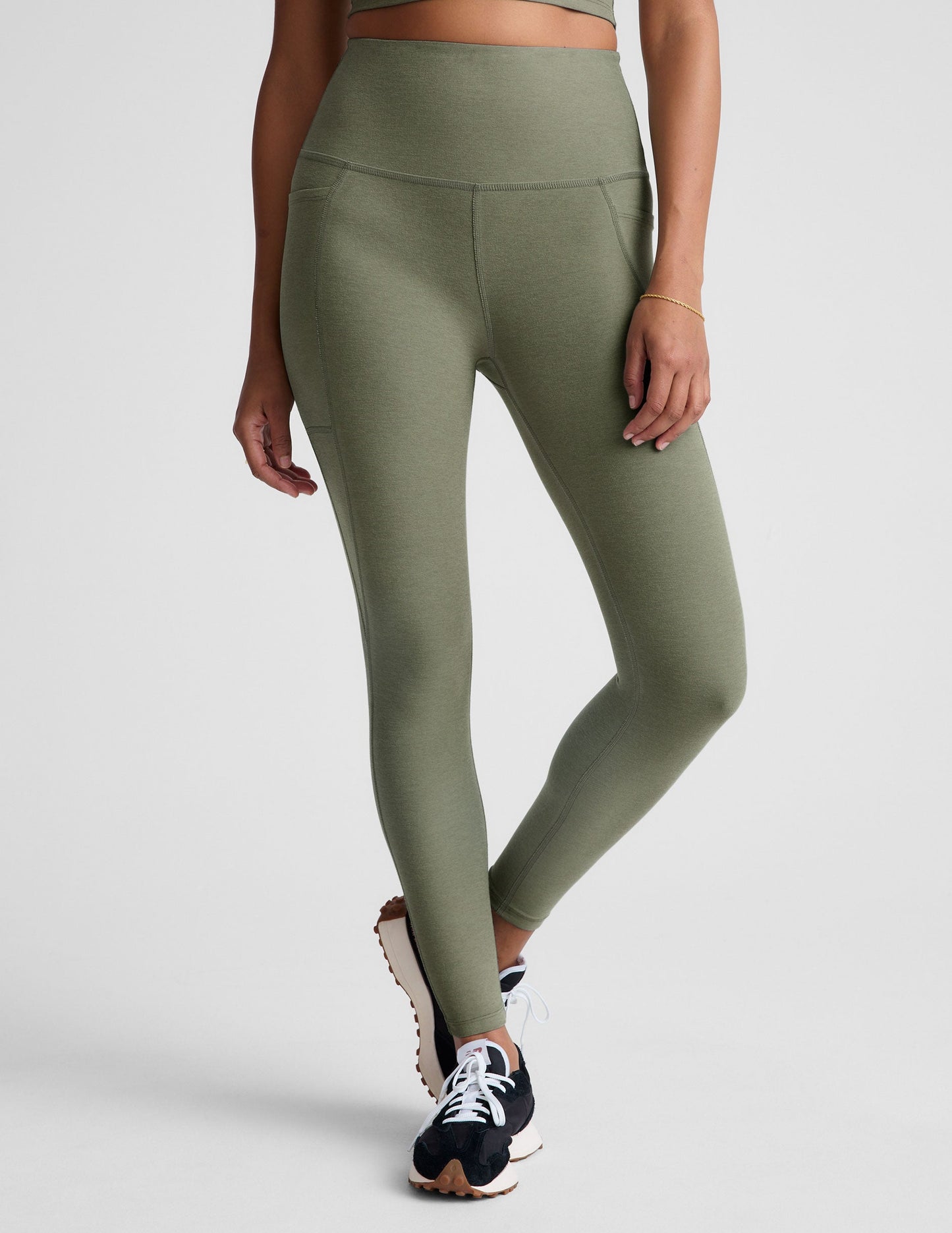 Spacedye High-Waisted Midi Leggings with Pockets - Ultra Comfortable Activewear