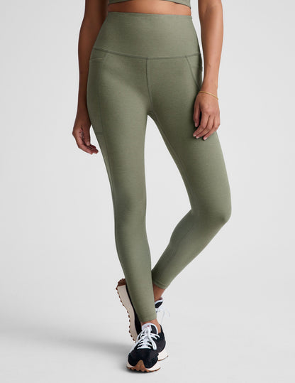 Spacedye High-Waisted Midi Leggings with Pockets - Ultra Comfortable Activewear