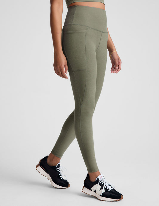 Spacedye High-Waisted Midi Leggings with Pockets - Ultra Comfortable Activewear