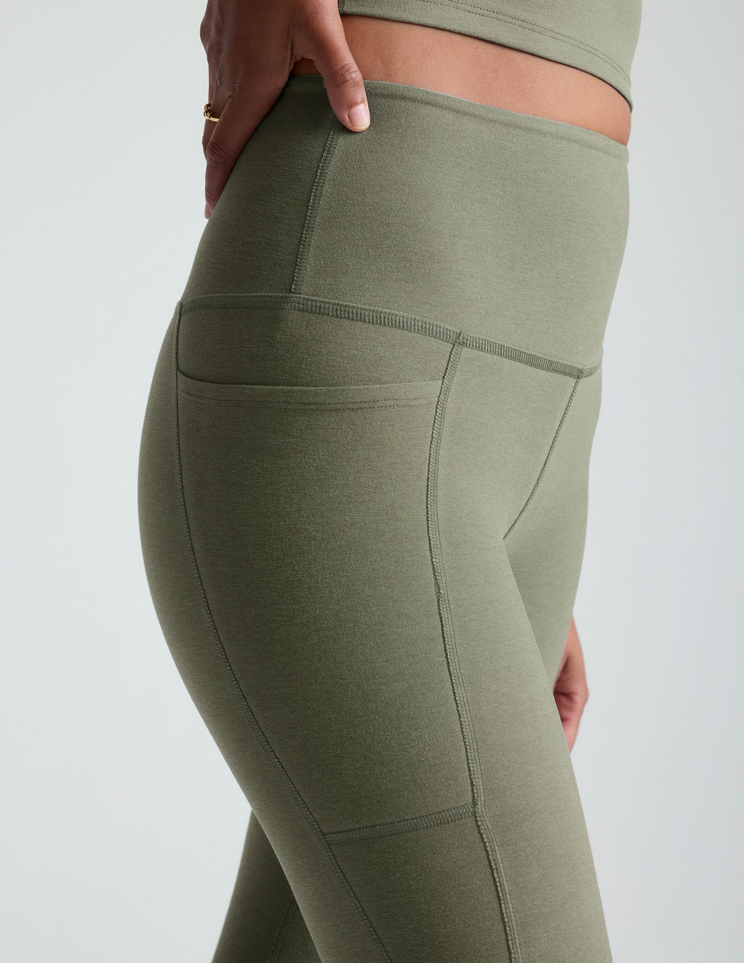 Spacedye High-Waisted Midi Leggings with Pockets - Ultra Comfortable Activewear