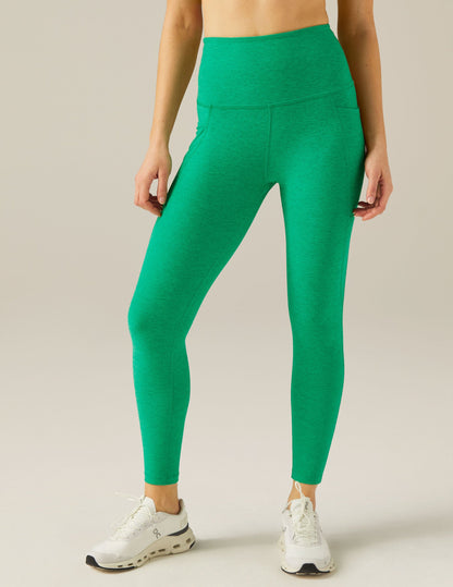 Spacedye High-Waisted Midi Leggings with Pockets: Cozy Comfort for Active Lifestyles