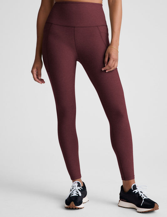 Buttery Soft Spacedye High Waisted Midi Leggings with Convenient Pockets