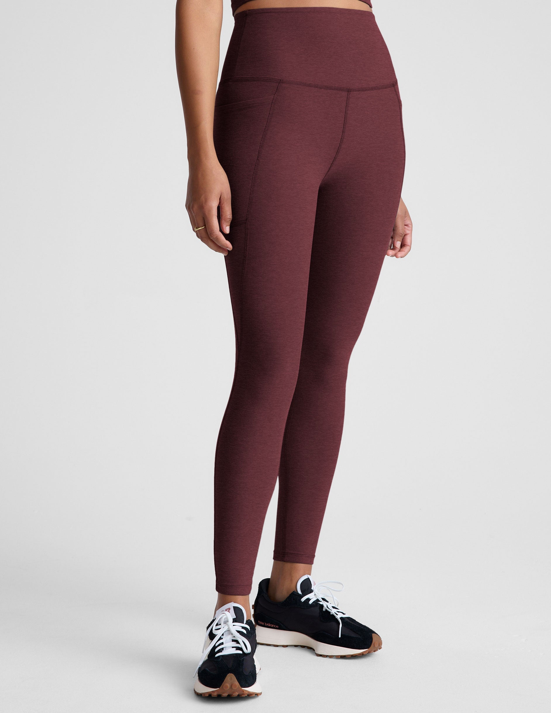 Buttery Soft Spacedye High Waisted Midi Leggings with Convenient Pockets