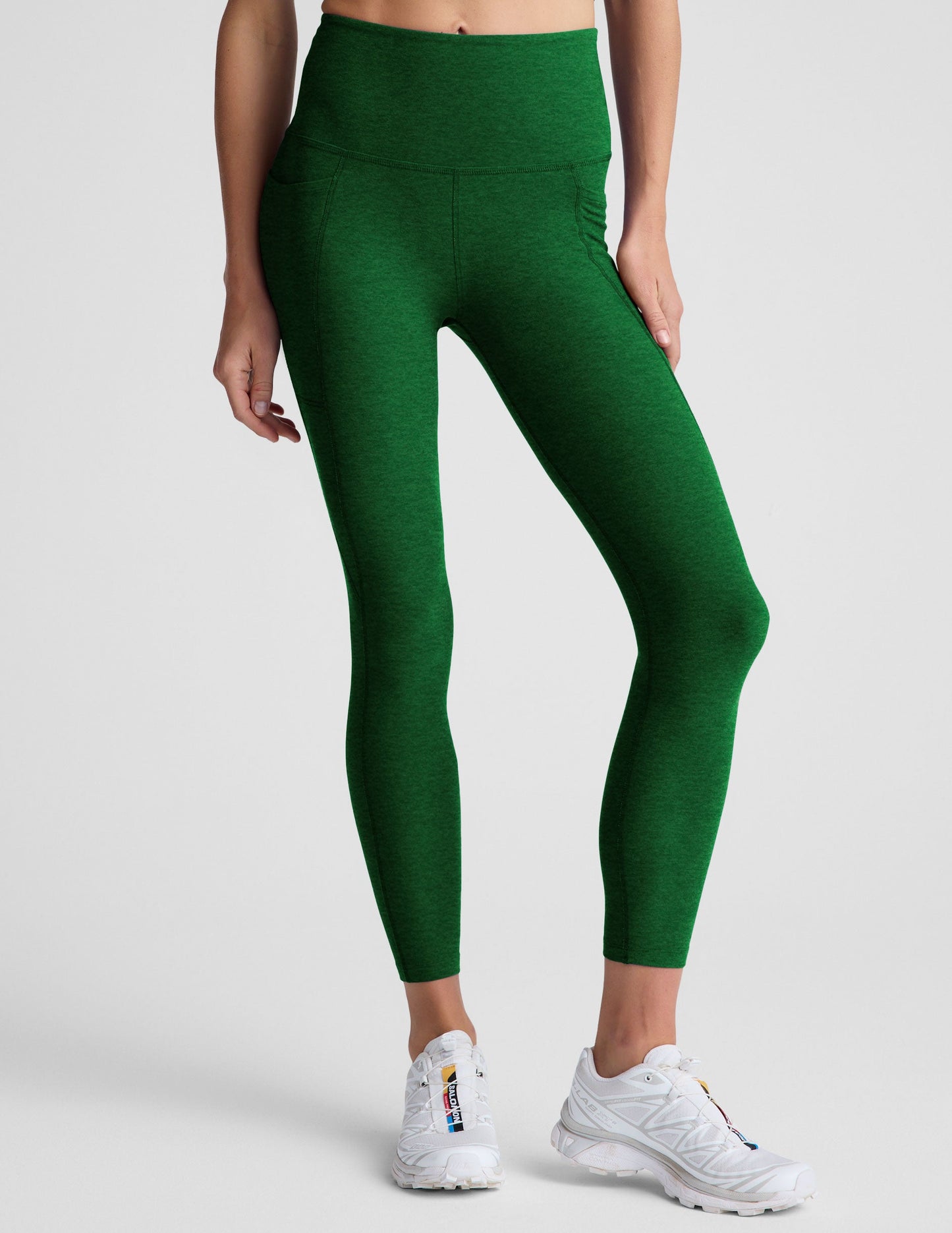 Buttery Soft Spacedye High-Waisted Midi Legging with Pockets for Active Comfort