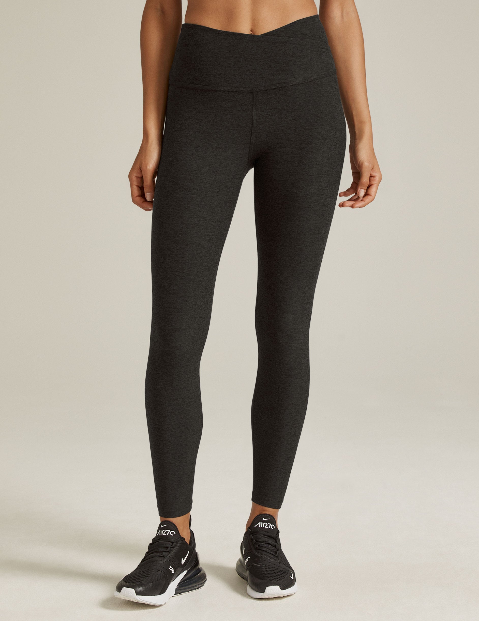 Luxuriously Soft Spacedye High-Waisted Midi Leggings for Active & Casual Comfort